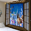 Christmas Weihnachten Santa Claus Wall Tapestry Art Decor Blanket Curtain Picnic Tablecloth Hanging Home Bedroom Living Room Dorm Decoration Window Snow Elk Christmas Tree Polyester