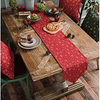 Christmas White Wind Chimes Table Runner Bronzing