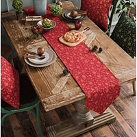 Christmas White Wind Chimes Table Runner Bronzing