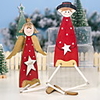 Christmas Wooden Decoration Ornaments Creative Five-pointed Star Prince Angel Girl Christmas Decoration Table Pendulum