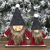 Christmas Wooden Felt Stitching Santa Claus Ornaments