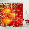 Christmas Yellow Red lantern Digital Printing Shower Curtain Shower Curtains Hooks Modern Polyester New Design