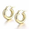 chunky hoop earrings, classic thick shiny polished round-tube lightweight hoop earrings wih 925 steeling silver post for women girls gift