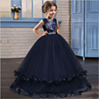Cinderella Princess Dress Party Costume A-Line Dress Flower Girl Dress Girls