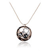 Circle Crystal Pearls Pendant Necklace