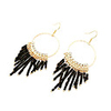 Circular Bead Curtain Earrings
