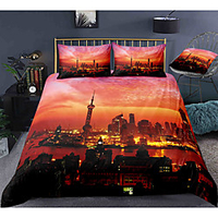 City View 3-Piece Duvet Cover Set Hotel Bedding Sets Comforter Cover with Soft Lightweight Microfiber,  Include 1 Duvet Cover,  2 Pillowcases for Double/Queen/King(1 Pillowcase for Twin/Single) miniinthebox