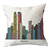 City View Double Side Cushion Cover 1PC Soft Decorative Square Throw Pillow Cover Cushion Case Pillowcase for Sofa Bedroom Livingroom Outdoor Superior Quality Machine Washable Outdoor Cushion for Sofa Couch Bed Chair miniinthebox