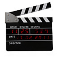 Clapperboard Digital Alarm Clock / Desk Clock / Wall Clock