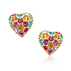 Classic Heart Diamond Studded Earrings