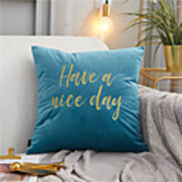 Classic Letter Embroidery Simple Style Pillow Case Cover Home Office Fashion Pillow Case Cover Living Room Bedroom Sofa Cushion Cover