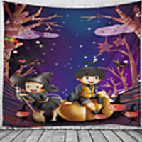 Classic Theme / Halloween Wall Decor 100% Polyester Classic / Psychedelic Wall Art,  150100 cm Decoration