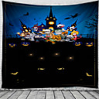 Classic Theme / Halloween Wall Decor 100% Polyester Classic / Psychedelic Wall Art,  150100 cm Decoration