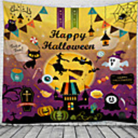 Classic Theme / Halloween Wall Decor 100% Polyester Classic / Psychedelic Wall Art,  150100 cm Decoration