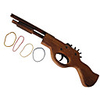 Classical Multi-Shot Rubber Band Launcher Wooden Pistol Gun (Toy)