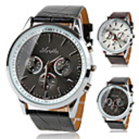 Classical PU Quartz Wrist Watch For Men