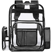 Clear Backpack F-color Large Clear Backpack Heavy Duty PVC Transparent Clear Bag for Stadium School miniinthebox