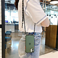 Clear Case With Crossbody Lanyard Rope For iPhone SE 2020 / 11 / 11Pro /11 Pro Max / XS / X / XR / 8 / 8Plus / 7 / 7Plus / 6 / 6Plus / 6S /6s Plus Necklace Shoulder Strap Phone Bag Candy Cover