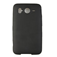 Clear Frosted TPU Skin Case for HTC Desier HD Black