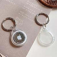 Clear Protective Case For Airtags Key Finder Cover Anti-lost Anti-Scratch Protective Sleeve Soft Skin Cover For Apple Airtags Locator Tracker Accessories miniinthebox