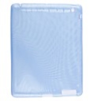 Clear Silion Case with Points Print for iPad2 (Blue)
