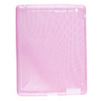 Clear Silion Case with Points Print for iPad2 (Pink)