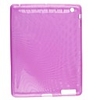 Clear Silion Case with Points Print for iPad2 (Purple)