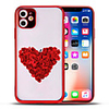 Clear Soft Silicone Phone Case For iPhone 11 Pro Max 6S Plus Ross Love Heart Electroplated TPU Cases For iPhone SE 2020 XR Cover