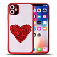 Clear Soft Silicone Phone Case For iPhone 11 Pro Max 6S Plus Ross Love Heart Electroplated TPU Cases For iPhone SE 2020 XR Cover