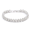 clearance sale! new fashion roman style womans crystal diamond bracelets gifts (silver)