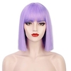 Cleopatra Wig Pink Wig With Bangs Short Bob Wigs For Women Shoulder Length Cosplay Wig Heat Resistant Synthetic Wigs Party Daily Use Wig miniinthebox