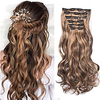 Clip In Hair Extension 20Inch 16 Clips Long Synthetic Hair Heat Resistant Hairpiece Natural Wavy Ombre Hair Piece 6Pcs/Set miniinthebox
