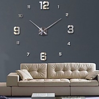Clock Watch Wall Clocks Horloge 3d Diy Acrylic Mirror Stickers Home Decoration Living Room Quartz Needle miniinthebox