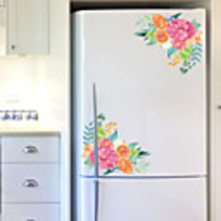 Closestool Sticker Refrigerator Sticker WallDecals Decor Vinyl DIY Green Tree Leaves Wall Stickers Removable Waterproof Wallpaper Decals Art Easy Peel Stick
