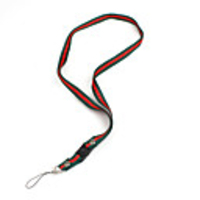 Cloth Neck Strap for Cell Phones and Gadgets (Red and Green)