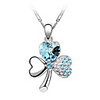 Clover Pattern Crystal Necklace