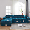 Clover Print 1-Piece Sofa Cover Couch Cover Furniture Protector Soft Stretch Slipcover Spandex Jacquard Fabric Super Fit for 1~4 Cushion Couch and L Shape Sofa, Easy to Install(1 Free Cushion Cover)