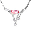 Clover Surround Water-drops Pattern Fashion Crystal Necklace