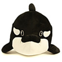 Club Fish Ocean Animal Series small black Whale 16"(Black White/40cm)