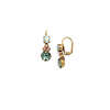 clustered ecj14agpop circular crystal drop earring,  blue-green,  1