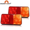 CNSUNNYLIGHT Car Truck 10 LED Rear Tail Light Warning Lights Rear Lamps Waterproof Tailight Parts for Trailer Caravans DC 12V