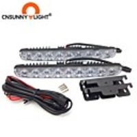 CNSUNNYLIGHT High Quality LED DRL Car Daytime Running Lights Daylight Automotives Fog light 9 LEDs Super Bright 6000K Waterproof 2PCS