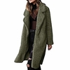 coat outerwear, women faux fur fluffy fleece long cardigan open front warm lining trench windbreaker oversize (army green,  us:18/3xl) miniinthebox