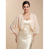 Coats / Jackets Chiffon Party Evening / Casual Wedding Wraps / Bolero With Draping / Solid miniinthebox