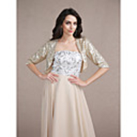 Coats / Jackets Sequined Wedding / Party Evening Wedding Wraps / Bolero With Sequin