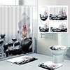 Cobblestone Pattern PrintingBathroom Shower Curtain Leisure Toilet Four-Piece Design