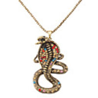 Cobra Diamond Inlaid Necklace