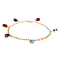 Coccinella Septempunctata Pattern Colored Glaze Bracelet