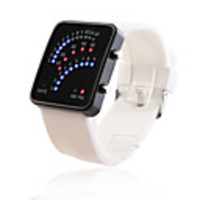 Color Band 29 Blue and Red LED Sector Pattern LED Wrist Watch