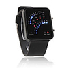 Color Band 29 Blue and Red LED Sector Pattern LED Wrist Watch